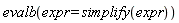 evalb(expr = simplify(expr))