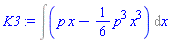 Int(p*x-(1/6)*p^3*x^3, x)