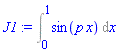 Int(sin(p*x), x = 0 .. 1)