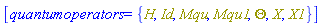 [quantumoperators = {H, Id, Mqu, Mqu1, Theta, X, X1}]