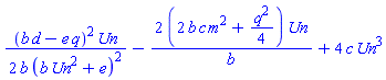 (1/2)*(b*d-e*q)^2*Un/(b*(Un^2*b+e)^2)-2*(2*b*c*m^2+(1/4)*q^2)*Un/b+4*c*Un^3