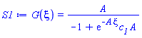 G(xi) = A/(-1+exp(-A*xi)*c__1*A)