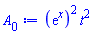 (exp(x))^2*t^2