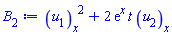 (diff(u[1](x, t), x))^2+2*exp(x)*t*(diff(u[2](x, t), x))