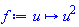 proc (u) options operator, arrow; u^2 end proc