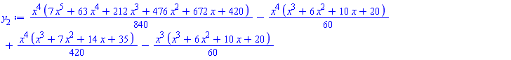 (1/840)*x^4*(7*x^5+63*x^4+212*x^3+476*x^2+672*x+420)-(1/60)*x^4*(x^3+6*x^2+10*x+20)+(1/420)*x^4*(x^3+7*x^2+14*x+35)-(1/60)*x^3*(x^3+6*x^2+10*x+20)