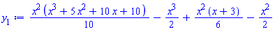 (1/10)*x^2*(x^3+5*x^2+10*x+10)-(1/2)*x^3+(1/6)*x^2*(x+3)-(1/2)*x^2