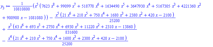 (1/10810800)*x^5*(7623*x^8+99099*x^7+518778*x^6+1634490*x^5+3647930*x^4+5167305*x^3+4221360*x^2+900900*x-1081080)-(1/25200)*x^5*(21*x^6+210*x^5+750*x^4+1680*x^3+2380*x^2+420*x-2100)+(1/831600)*x^5*(63*x^6+693*x^5+2750*x^4+6930*x^3+11220*x^2+2310*x-13860)-(1/25200)*x^4*(21*x^6+210*x^5+750*x^4+1680*x^3+2380*x^2+420*x-2100)