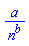 a/n^b