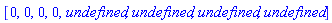 [0, 0, 0, 0, undefined, undefined, undefined, undefined]