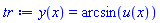 y(x) = arcsin(u(x))