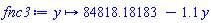 proc (y) options operator, arrow; 84818.18183-1.1*y end proc