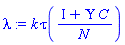 k*tau((I+Upsilon*C)/N)