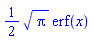 (1/2)*Pi^(1/2)*erf(x)