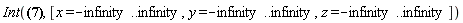 Int(exp(I*(p__1_.r_))/(p__3_-p__1_)^2, [x = -infinity .. infinity, y = -infinity .. infinity, z = -infinity .. infinity])