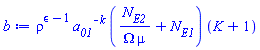 rho^(epsilon-1)*a__01^(-k)*(N__E2/(Omega*mu)+N__E1)*(K+1)