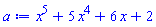 x^5+5*x^4+6*x+2
