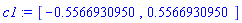 [-.5566930950, .5566930950]