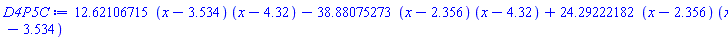 12.62106715*(x-3.534)*(x-4.32)-38.88075273*(x-2.356)*(x-4.32)+24.29222182*(x-2.356)*(x-3.534)