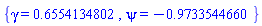 {gamma = .6554134802, psi = -.9733544660}