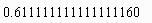 .611111111111111160