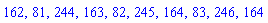 162, 81, 244, 163, 82, 245, 164, 83, 246, 164