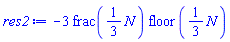 -3*frac((1/3)*N)*floor((1/3)*N)