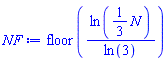floor(ln((1/3)*N)/ln(3))
