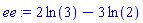 2*ln(3)-3*ln(2)