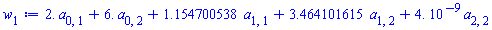 2.*a[0, 1]+6.*a[0, 2]+1.154700538*a[1, 1]+3.464101615*a[1, 2]+0.4e-8*a[2, 2]
