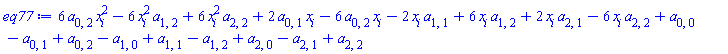 6*a[0, 2]*x[i]^2-6*a[1, 2]*x[i]^2+6*a[2, 2]*x[i]^2+2*a[0, 1]*x[i]-6*a[0, 2]*x[i]-2*a[1, 1]*x[i]+6*a[1, 2]*x[i]+2*a[2, 1]*x[i]-6*a[2, 2]*x[i]+a[0, 0]-a[0, 1]+a[0, 2]-a[1, 0]+a[1, 1]-a[1, 2]+a[2, 0]-a[2, 1]+a[2, 2]