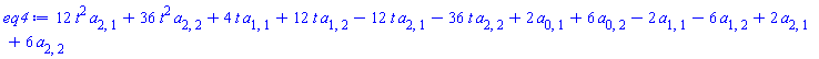 12*t^2*a[2, 1]+36*t^2*a[2, 2]+4*t*a[1, 1]+12*t*a[1, 2]-12*t*a[2, 1]-36*t*a[2, 2]+2*a[0, 1]+6*a[0, 2]-2*a[1, 1]-6*a[1, 2]+2*a[2, 1]+6*a[2, 2]