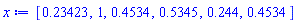 [.23423, 1, .4534, .5345, .244, .4534]