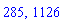 285, 1126