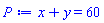 x+y = 60