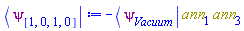 -Physics:-`*`(Physics:-Bra(psi, Vacuum), ann[1], ann[3])