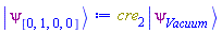 Physics:-`*`(cre[2], Physics:-Ket(psi, Vacuum))