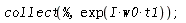 collect(%, exp(I*w0*t1))