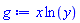 x*ln(y)
