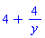 4+4/y