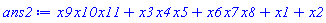 x10*x11*x9+x3*x4*x5+x6*x7*x8+x1+x2