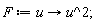 F := proc (u) options operator, arrow; u^2 end proc
