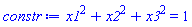 x1^2+x2^2+x3^2 = 1