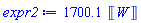 1700.1*Units:-Unit(W)