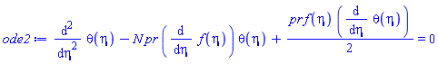 diff(diff(theta(eta), eta), eta)-N*pr*(diff(f(eta), eta))*theta(eta)+(1/2)*pr*f(eta)*(diff(theta(eta), eta)) = 0