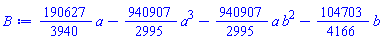 (190627/3940)*a-(940907/2995)*a^3-(940907/2995)*a*b^2-(104703/4166)*b