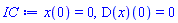 x(0) = 0, (D(x))(0) = 0