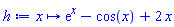 proc (x) options operator, arrow; exp(x)-cos(x)+2*x end proc