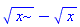 x^(1/2)-x^(1/2)