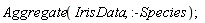 Aggregate(IrisData, :-Species)